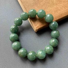 糯种墨绿翡翠大珠串手串