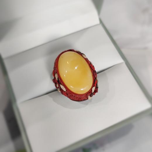 皮绳蜜蜡套装(戒指+项链) 商品图1