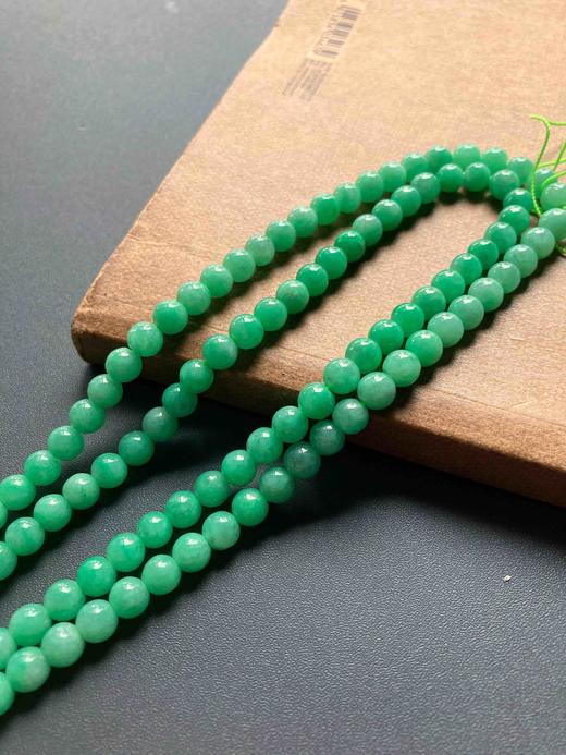 细糯种阳绿翡翠108珠串 商品图2