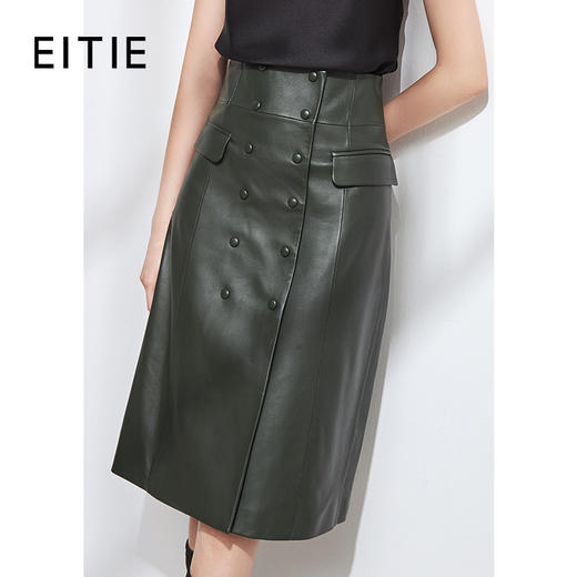 EITIE爱特爱女装冬季新款气质包臀显瘦A版时尚百搭半身裙皮裙6493112 商品图0