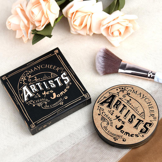 美茜儿立体阴影修容粉饼高光侧影鼻影V脸卧蚕修容盘学生 初学者 商品图1