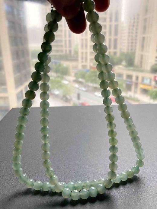冰种淡晴水翡翠108珠串 商品图6