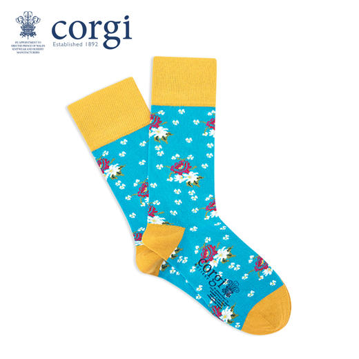 CORGI柯基英国进口女士中筒袜薄款插画印花袜子秋冬季ins潮袜 商品图0