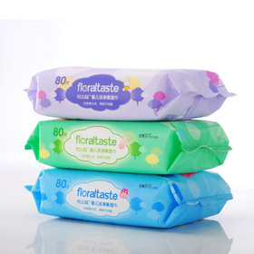 花儿滋婴儿洁净柔湿巾80片超值3连包