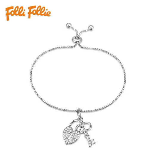 芙丽芙丽/Folli Follie 简约甜美手链心形锁钥造型潮流轻奢闺蜜手镯 商品图1