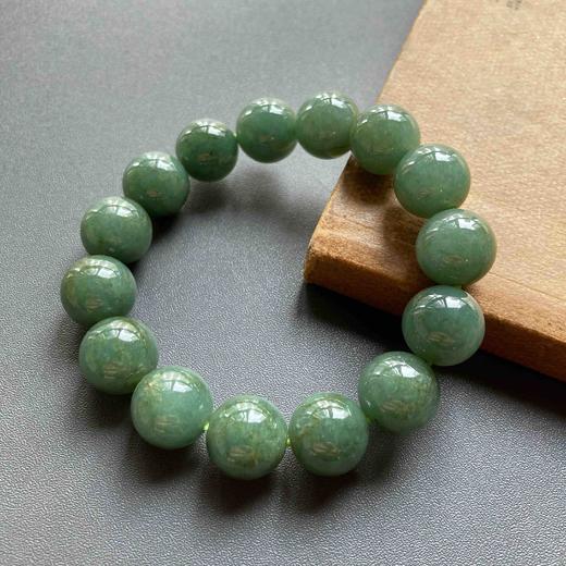 糯种墨绿翡翠大珠串手串