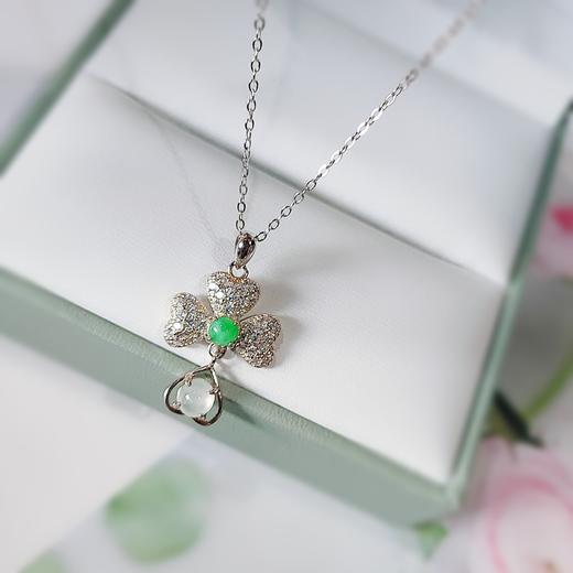 S925银镶翡翠套链 商品图0