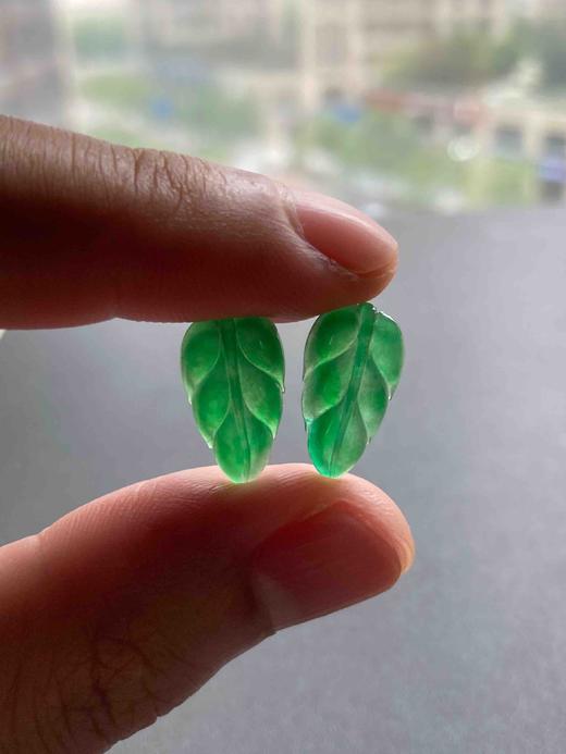 冰种阳绿翡翠叶子 商品图8