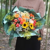 欢愉丨多玫瑰向日葵混合花束 商品缩略图2