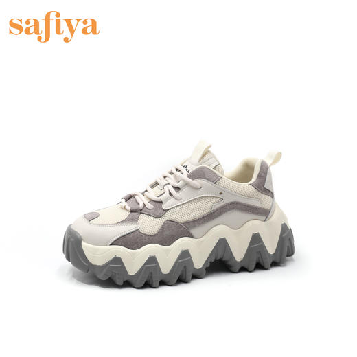 【爆款】safiya索菲娅新款拼色小虎牙运动鞋大波浪老爹鞋女鞋SF01112410 商品图2
