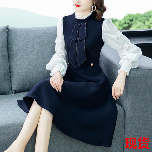 【特价清仓，不退不换】DD-8859新款修身显瘦遮肚子优雅减龄连衣裙 商品图2