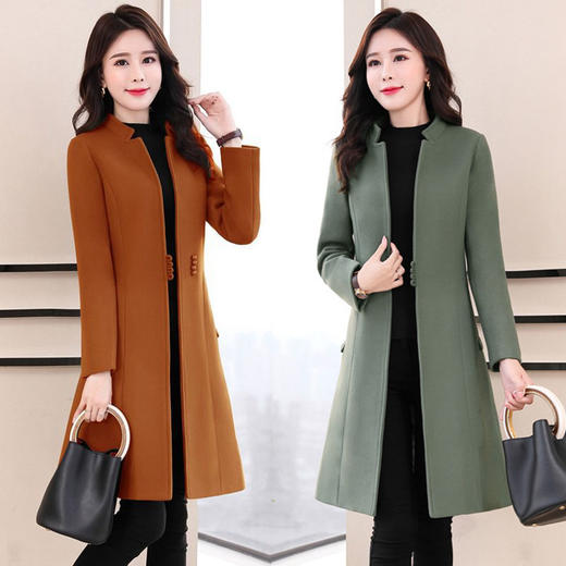 pdd2020新款毛呢外套女中长款修身显瘦女士秋冬季风衣流行呢子大衣女