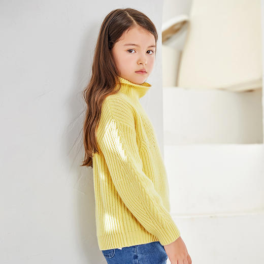 METTE羊绒世家童装高领100%衫羊绒衫2020冬中大童女加厚保暖毛衣 商品图2