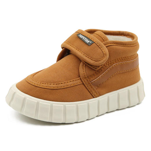 【2双减10 3双减20】【软糯可爱 高帮加绒】TOPSTAR 儿童魔术贴高帮加绒帆布鞋1156 商品图10