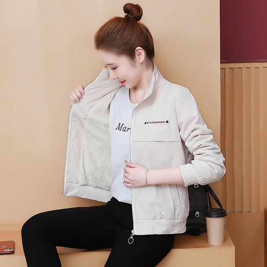 SPYJ-2020女装冬新款韩版长袖加绒加厚外套 商品图3