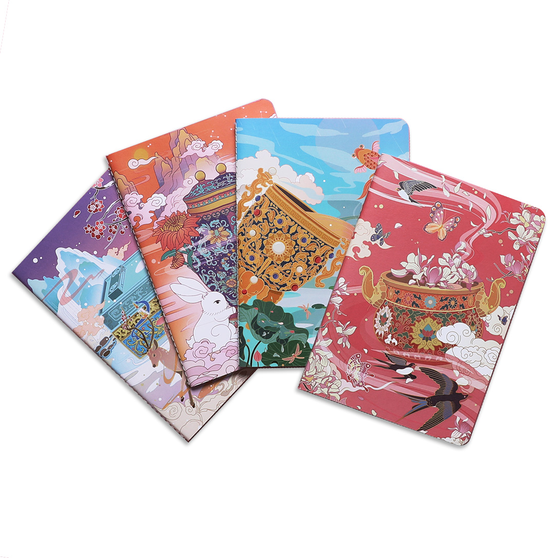 【宫里笔记本】紫禁六百·彩宝 四季笔记本套装 4本