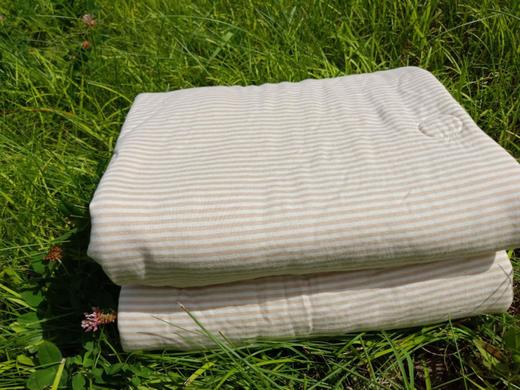 【自营】自然元素薄被（有机棉）（单人）1.5m*2m（约1.2kg）细条纹/宽条纹/素色棕 商品图7