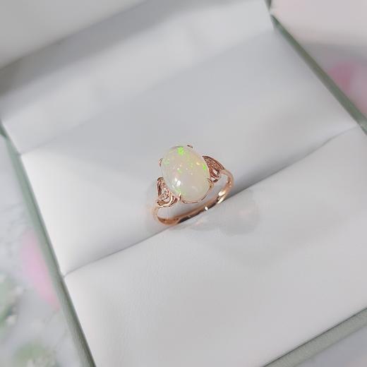 18K镶嵌欧帕戒指 商品图2