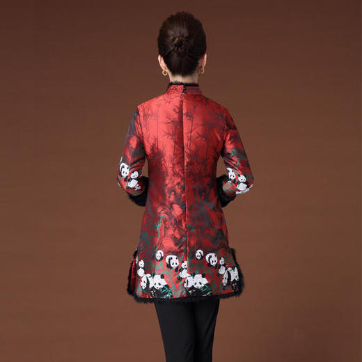 JS-JY5017秋冬新品复古国风夹棉貂毛上衣 商品图2