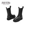 西村名物2020冬季新款净版厚底潮流烟囱靴牛皮平底休闲女鞋X20DC41681 商品缩略图3