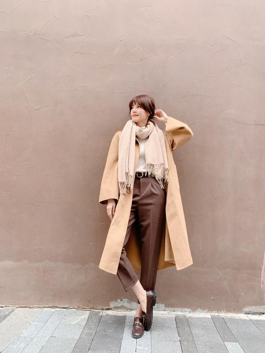 【百图lulu私服】【毛呢裤】九分裤 高腰显瘦直筒宽松  毛呢裤  烟管裤 商品图3