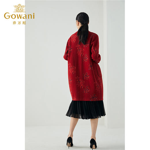 【绵羊毛】乔万尼新款针织羊毛呢开衫软糯舒适宽松版型时髦百搭韩版外套ES4A335 商品图2