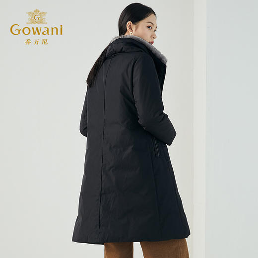 乔万尼秋冬新款重磅鹅绒抗寒保暖貂毛皮草中长款派克服皮草ES4N407 商品图3