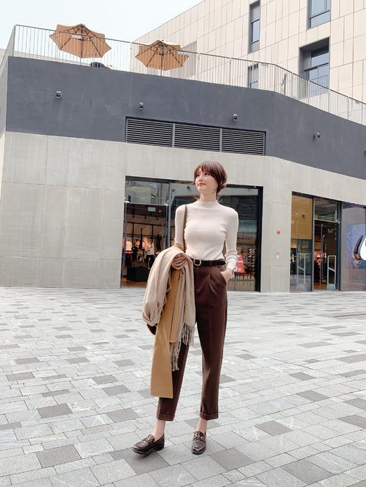 【百图lulu私服】【毛呢裤】九分裤 高腰显瘦直筒宽松  毛呢裤  烟管裤 商品图11