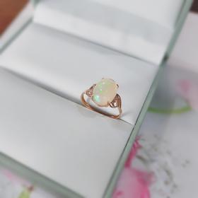 18K镶嵌欧帕戒指