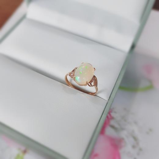 18K镶嵌欧帕戒指 商品图0