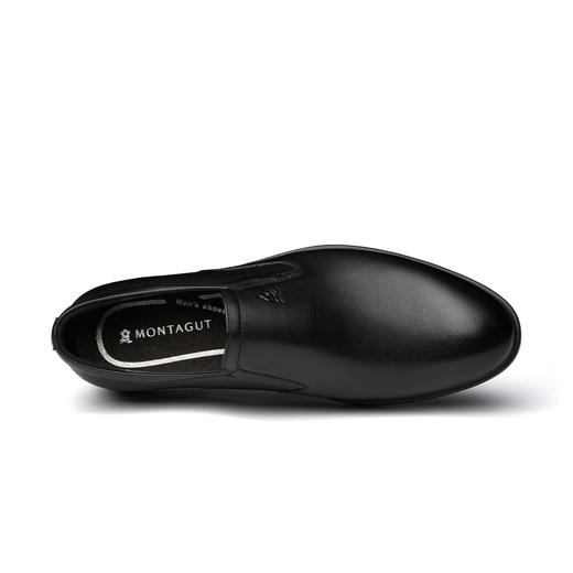 梦特娇男士商务黑色真皮绅士鞋 商品图3