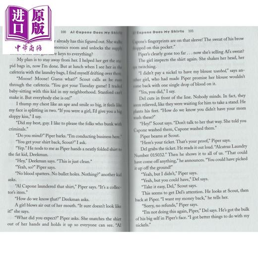 预售 【中商原版】纽伯瑞：卡彭老大帮我洗衬衫 2005纽伯瑞银奖 Al Capone Does My Shirts 儿童获奖文学故事插图小说 英文原版 7-12岁 商品图2
