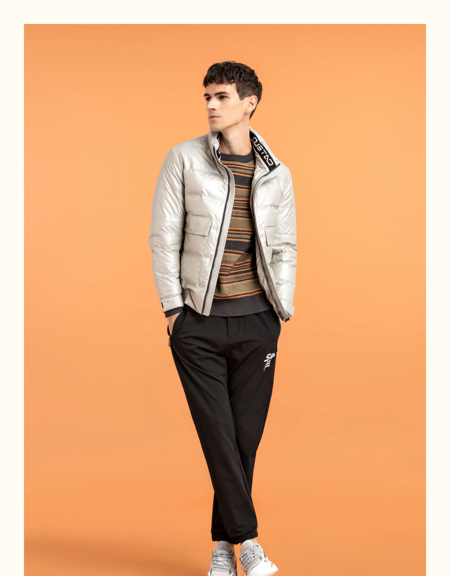 半身缘男裤 冬季百搭纹理精细运动休闲裤204201p10302662