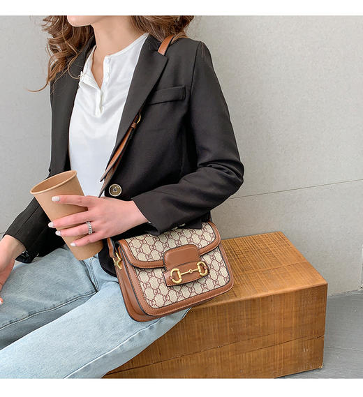 美国natty戚薇肖战明星同款马鞍包