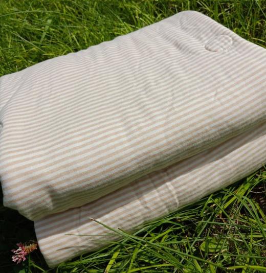 【自营】自然元素薄被（有机棉）（单人）1.5m*2m（约1.2kg）细条纹/宽条纹/素色棕 商品图5