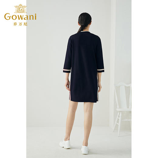 乔万尼秋冬新品针织连衣裙直筒显瘦打底中长裙女ES3M610 商品图2