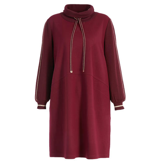 乔万尼秋冬新款纯羊毛时尚减龄休闲撞色设计感卫衣式连衣裙ES4E338 商品图5