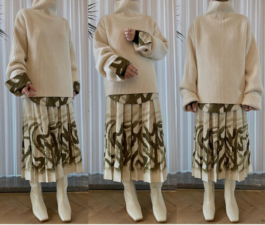 HIDEMI小羊皮女鞋经典小方头方跟长靴 商品图12