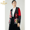 乔万尼秋冬新款纯羊毛防寒保暖拼接针织米奇图案趣味减龄开衫ES4M382 商品缩略图2