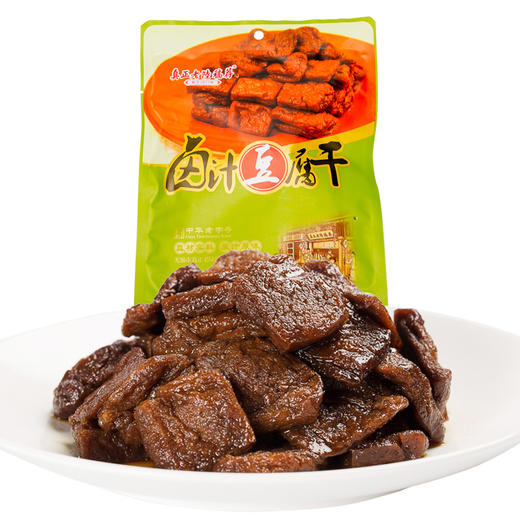 真正老陆稿荐 卤汁豆腐干160g/袋 零食豆干素食小吃 商品图1