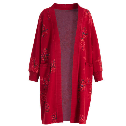 【绵羊毛】乔万尼新款针织羊毛呢开衫软糯舒适宽松版型时髦百搭韩版外套ES4A335 商品图4