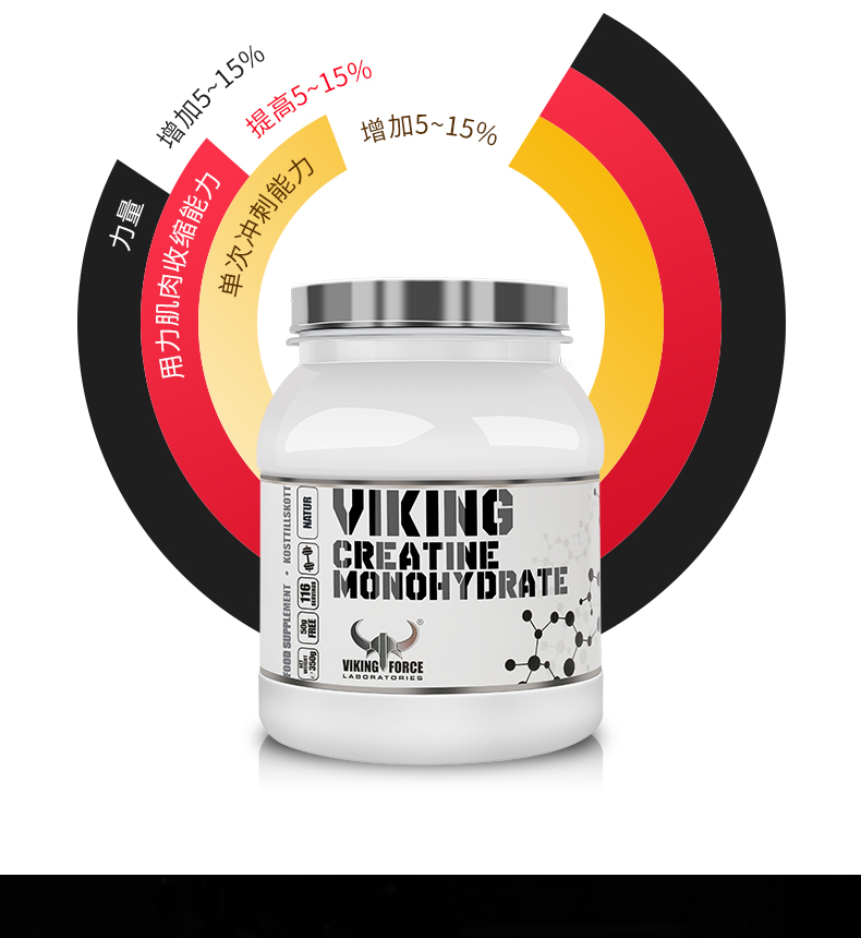 北欧海盗肌酸粉350g