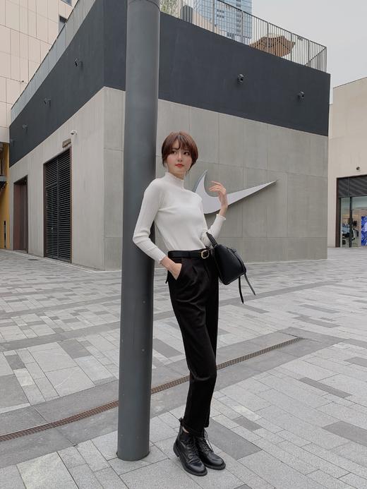 【百图lulu私服】【毛呢裤】九分裤 高腰显瘦直筒宽松  毛呢裤  烟管裤 商品图8