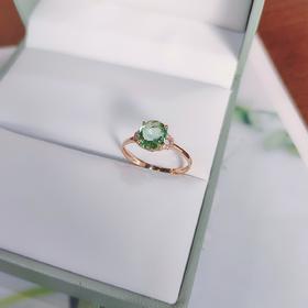 18K镶嵌碧玺戒指