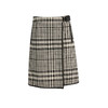 乔万尼秋冬经典黑白格撞色织带时尚百搭洋气英伦风显瘦半裙ES4D420 商品缩略图4