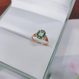 18K镶嵌碧玺戒指