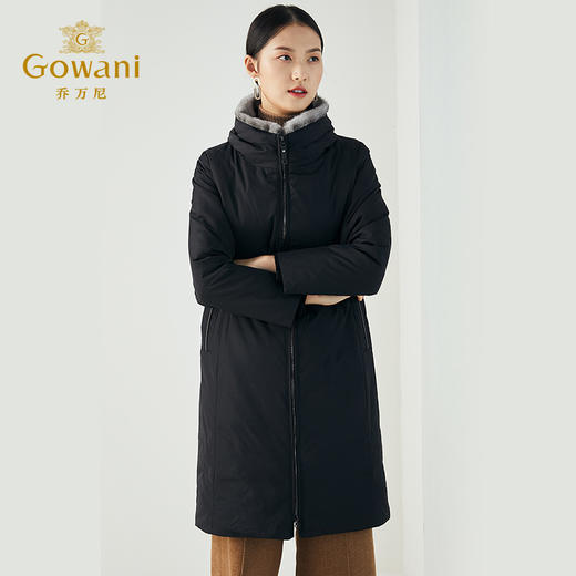 乔万尼秋冬新款重磅鹅绒抗寒保暖貂毛皮草中长款派克服皮草ES4N407 商品图2