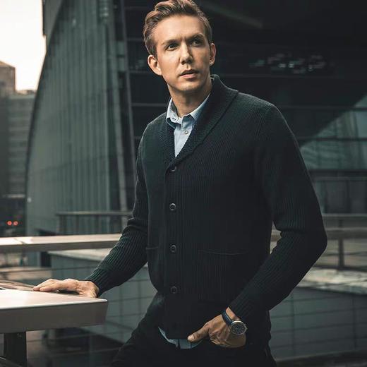 新品龙牙隐潮美丽诺羊毛开衫毛衣 商品图3