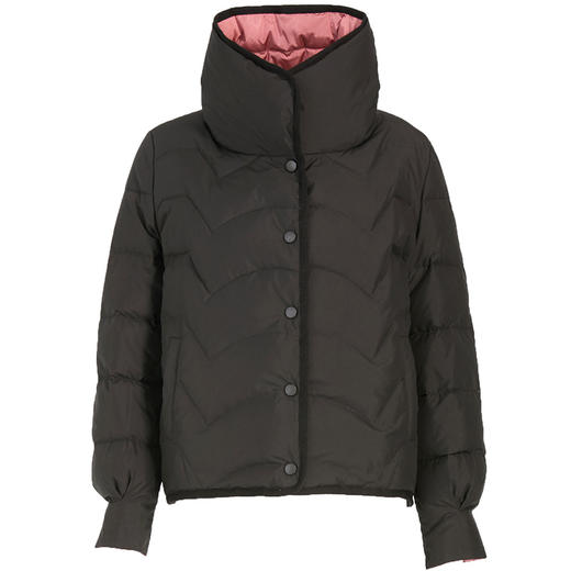 乔万尼秋冬撞色设计时尚气质减龄短款白鸭绒保暖小个子羽绒服女ES4T456 商品图4