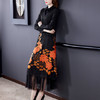 AHM-wdx9327秋冬新款时尚洋气刺绣大码连衣裙 商品缩略图3